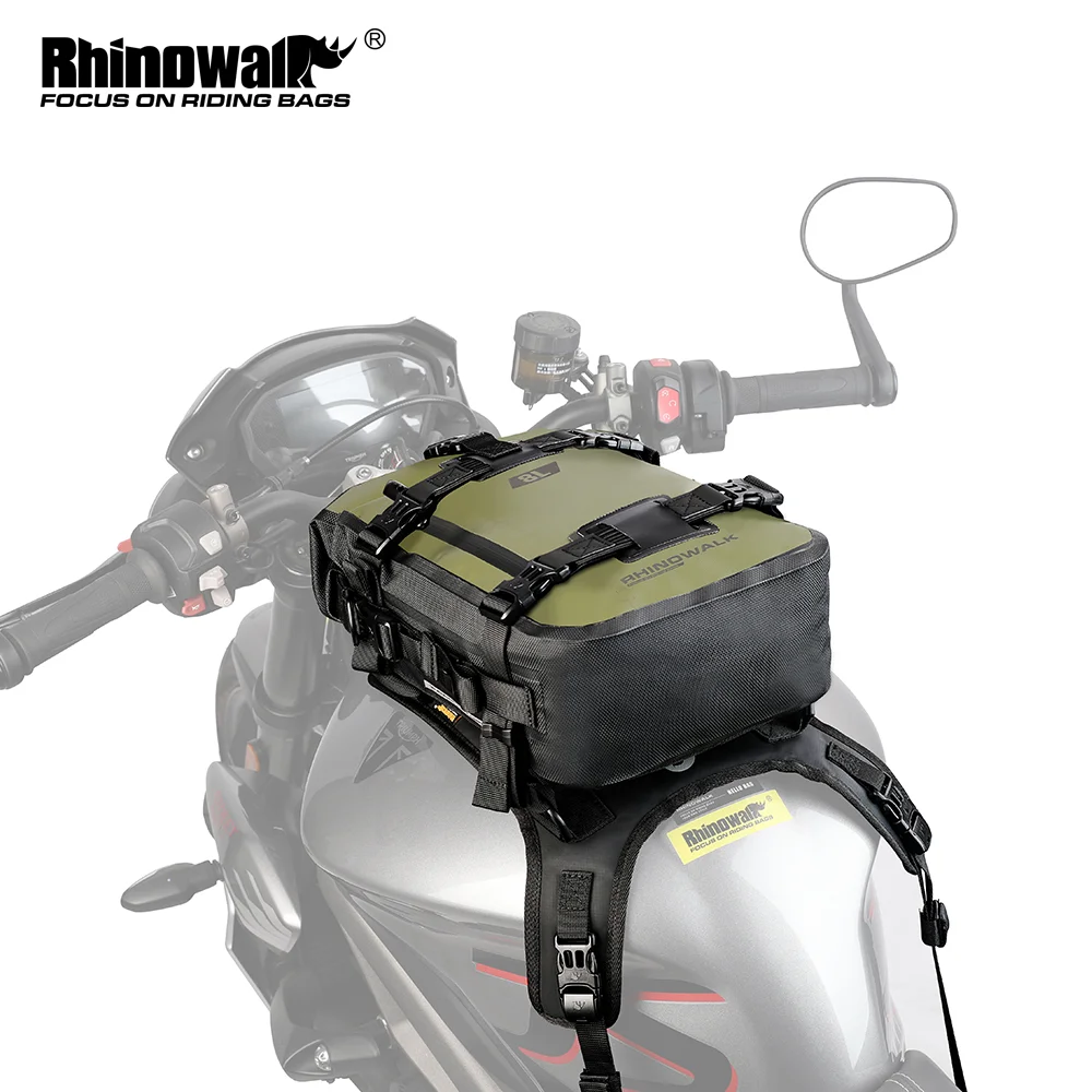 

Rhinowalk Motorcycle Tank Bag Waterproof 6L/8L/10L Motor Front Bag With Bag Install Base Accessories Motocross Cycling Backpack