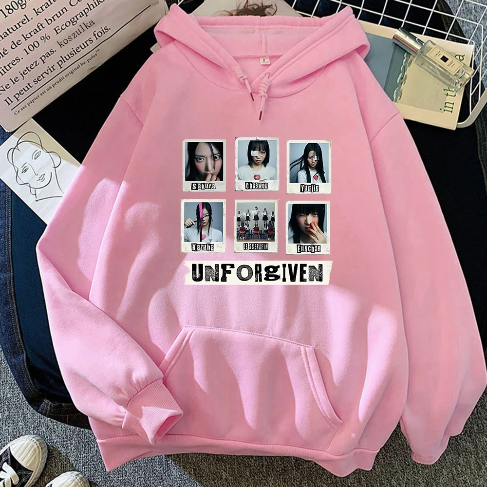 Le Sserafim Unforgiven Hoodie Kpop Women Men Street Fashion