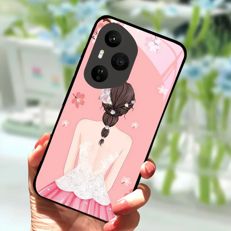 Luxurious Tempered Glass Anti-Fall Shockproof Phone Case - Premium Back Cover