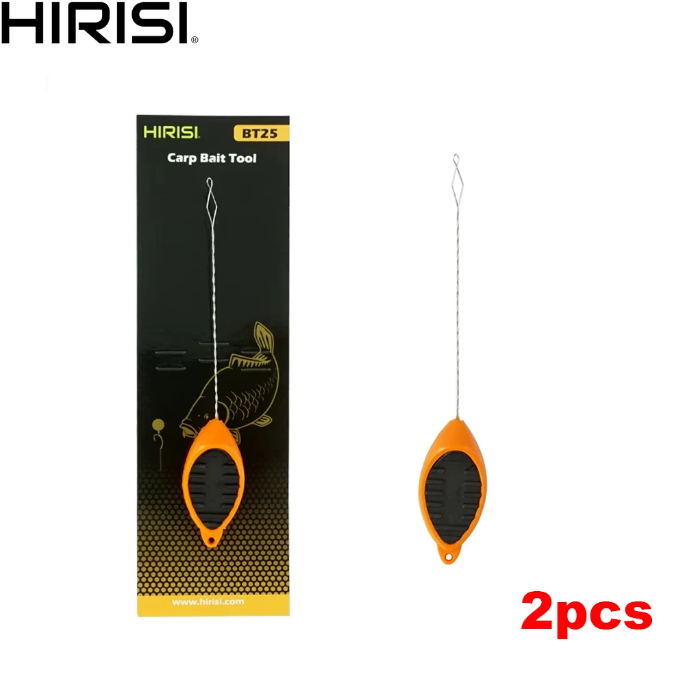 Hirisi 2pcs Carp Fishing Baiting Rigging Needle Baiting Rig Tool Kit Driller Knot Puller Line Boilie Stops Fishing Accessories