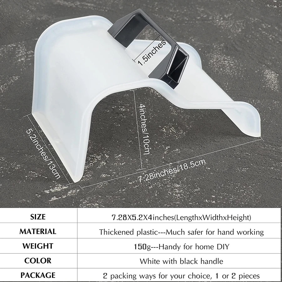 Handy Garden Corner Flooring Molds, Plastic Handle, Plastering Concrete Trowel Tool, Masonry Cement Mortar Repair Margin 3