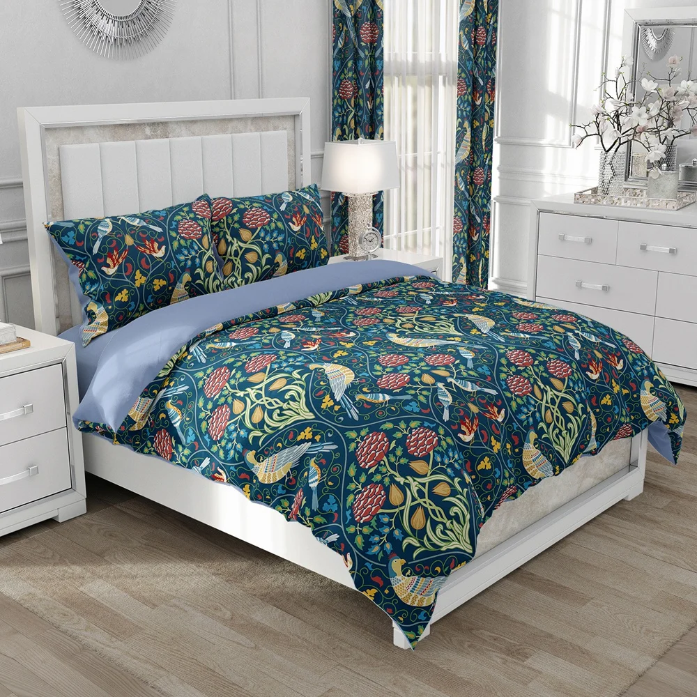 

Nordic Bedding set Linens Duvet cover set King/Euro/240x220 size Bed Set Blanket/Quilt Covers for home floral Bedclothes bird
