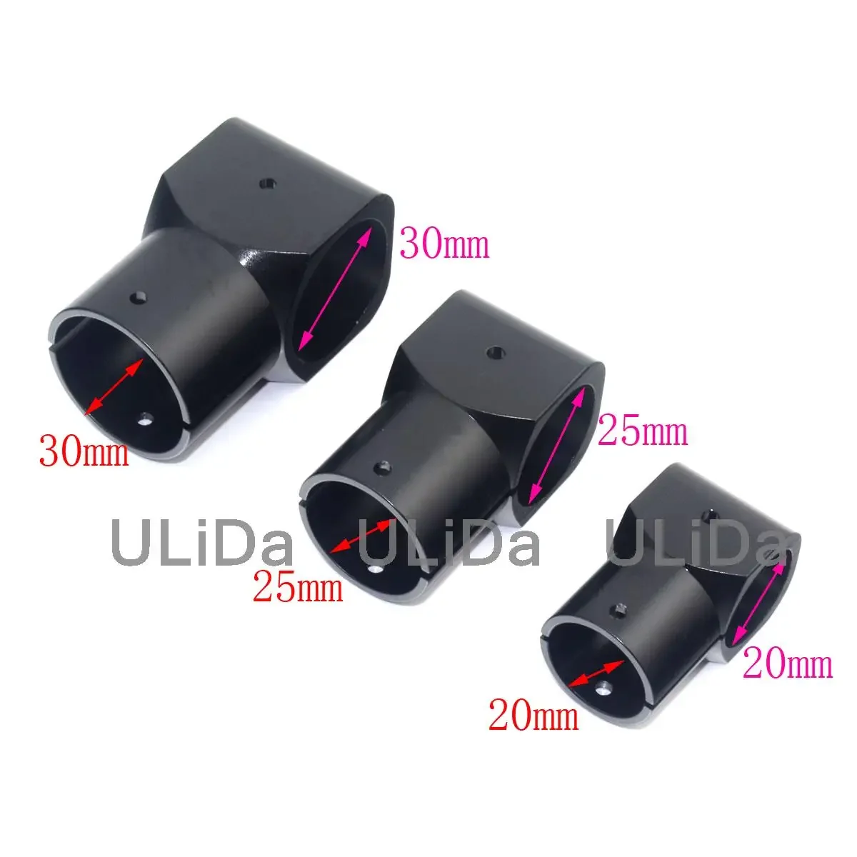 

New aluminum alloy three way connector 20mm 25 to 25 / 30 to 30 plant protection machine carbon tube connector UAV Drone