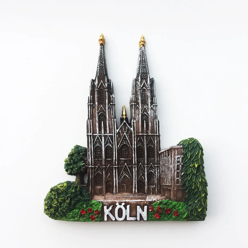 Magnete 3D Cattedrale Di Colonia MUYU - Souvenir In Resina 10x3 Cm Per Frigorifero, Decorazione Casa E Ufficio