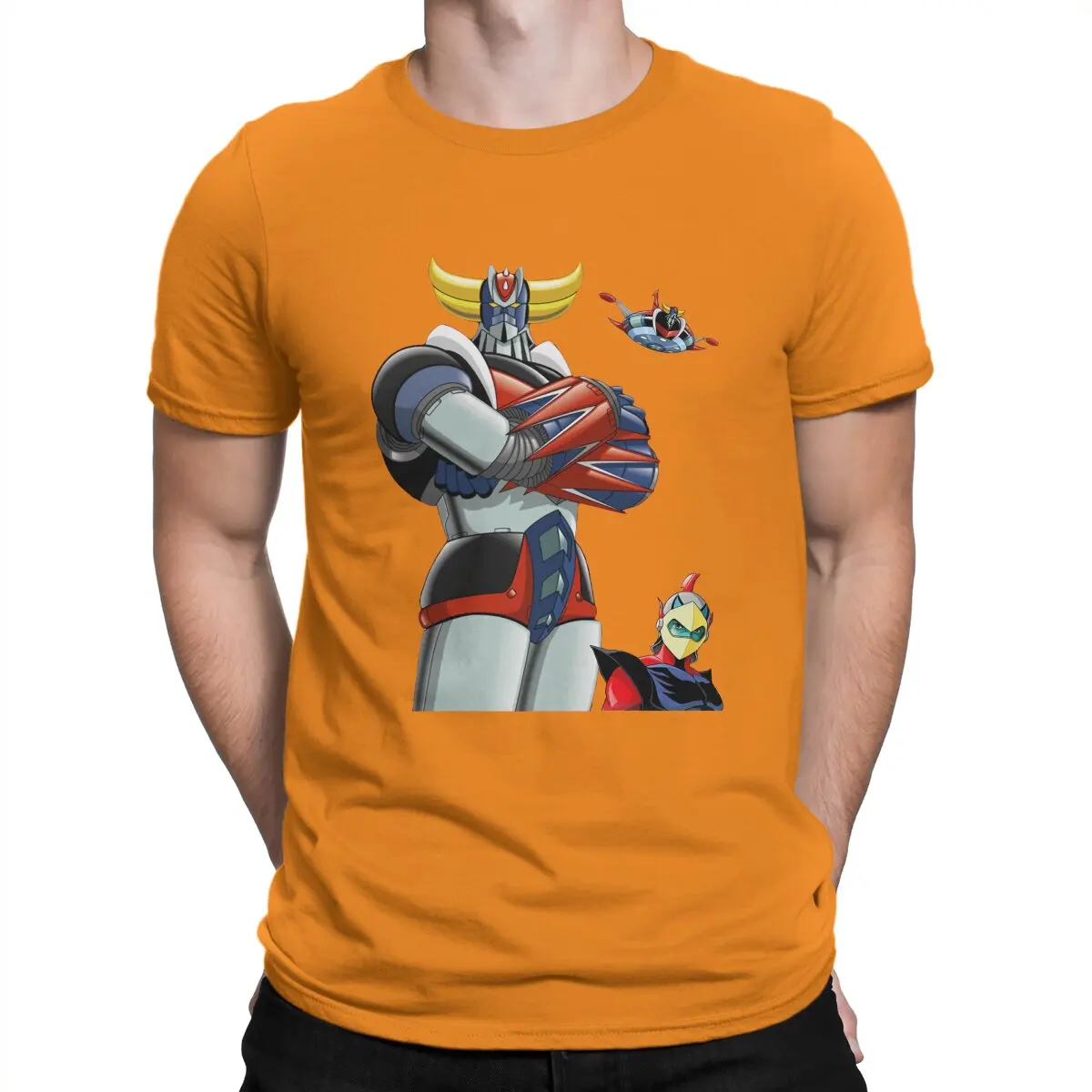 thumbnail image 1 of Camiseta Goldorak para hombre, diseño de robot OVNI Grendizer Actarus, divertida camiseta de manga corta con cuello redondo, de algodón., 1 of 7