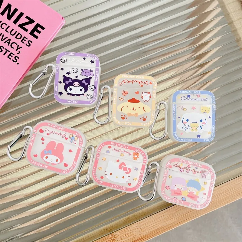 

Sanrio Hellokitty Mymelody Kuromi Cinnamoroll Bluetooth Headphone Cover for Apple Airpods2 Generation 3 Generation Pro Anti-Fall