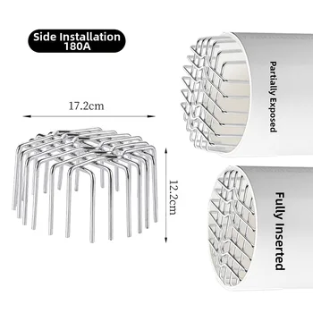 ตะแกรงกรองน้ำฝนสแตนเลสสำหรับรางน้ำฝน ป้องกันการอุดตัน ขนาด 50-200 มม. 3