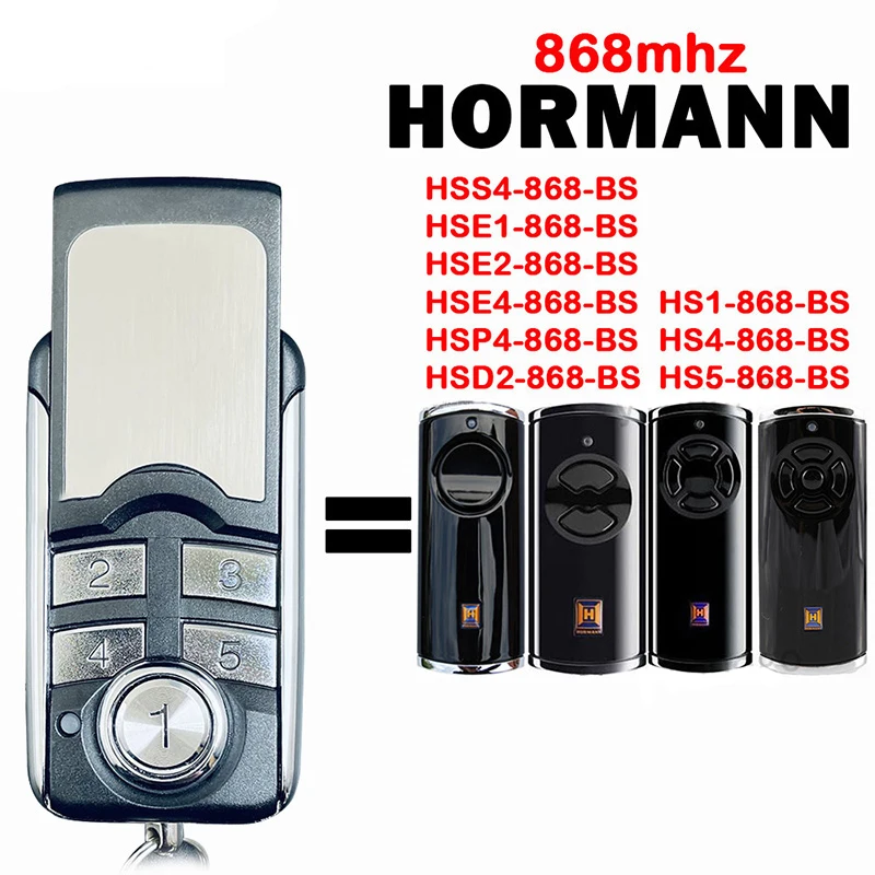 

HORMANN HS1 HS4 HS5 HSE4 HSE2 HSE1 HSS4 HSP4 HSD2 868 BS Garage Door Remote Control 868MHz Gate Opener Remote Control Command