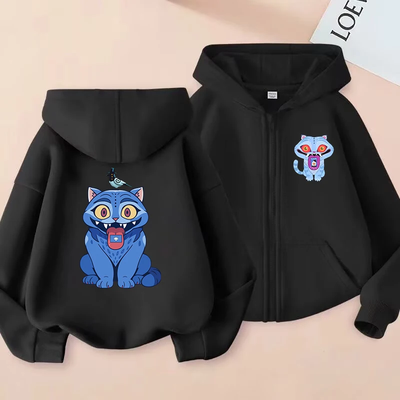 Kids Tiger Hoodie - Kpop Demon Hunters Zip Up Sweatshirt for Boys and Girls