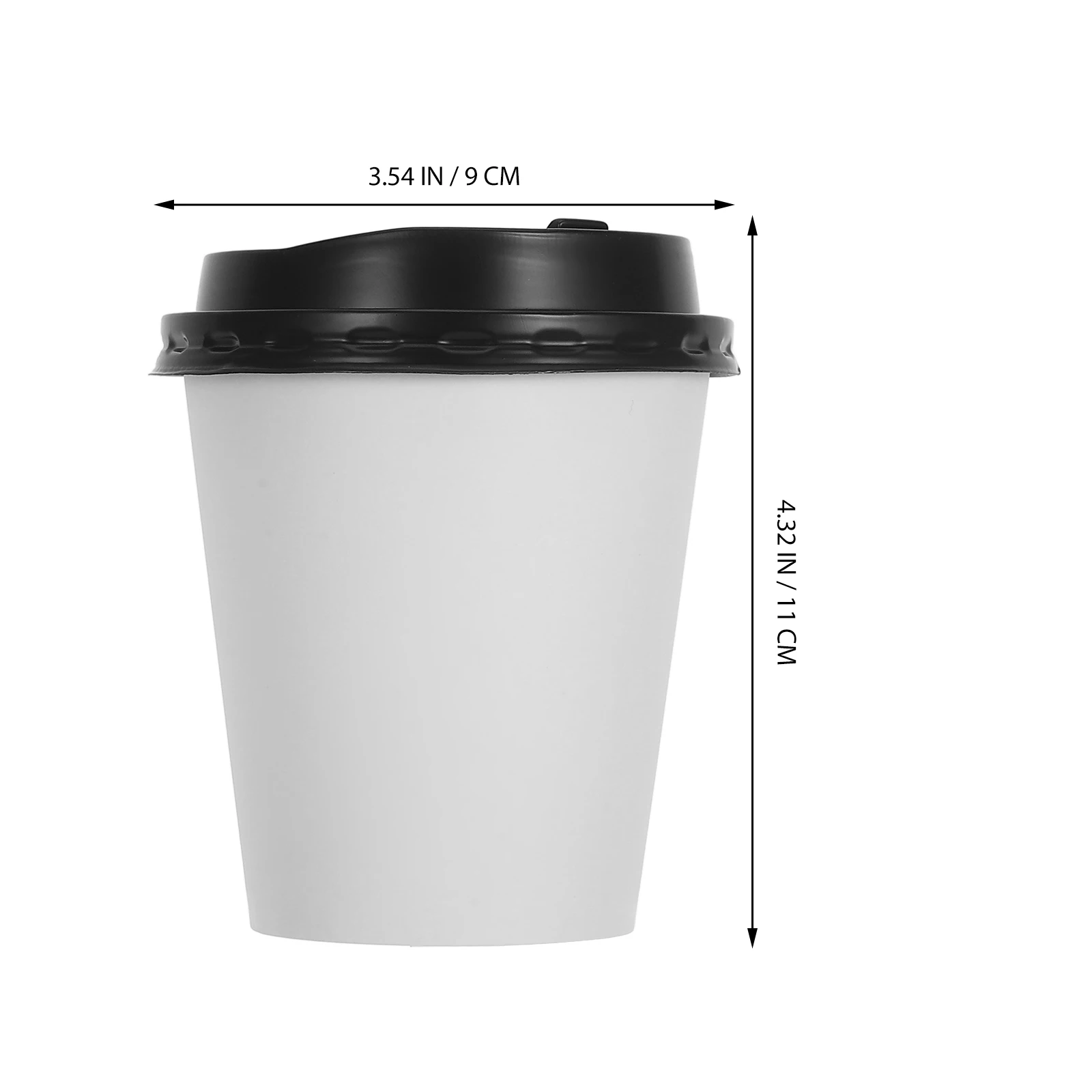 50pcs Disposable Coffee Cups Insulation Takeaway Double-layer Paper Cup with Lid 280ml 350ml for Party Wedding Drinking Cups