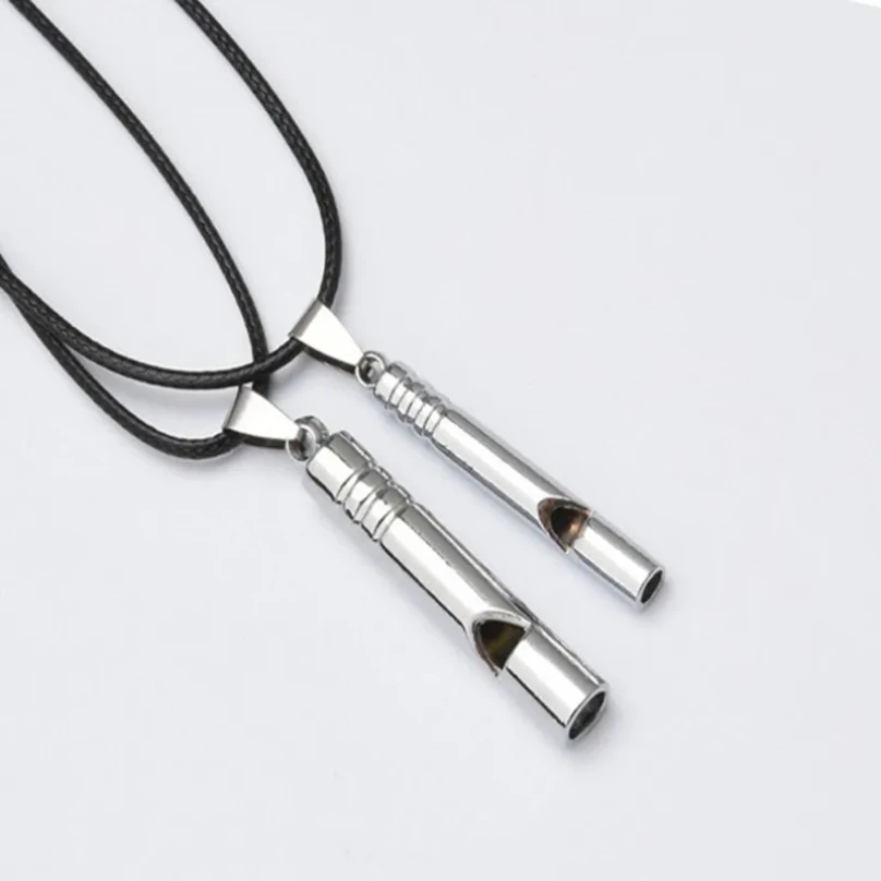Titanium Emergency Whistle Loud Portable Keychain Necklace Whistle EDC Keyring for Emergency Survival Outdoor Hiking Camping whistle keychain tactical keychain emergency whistle