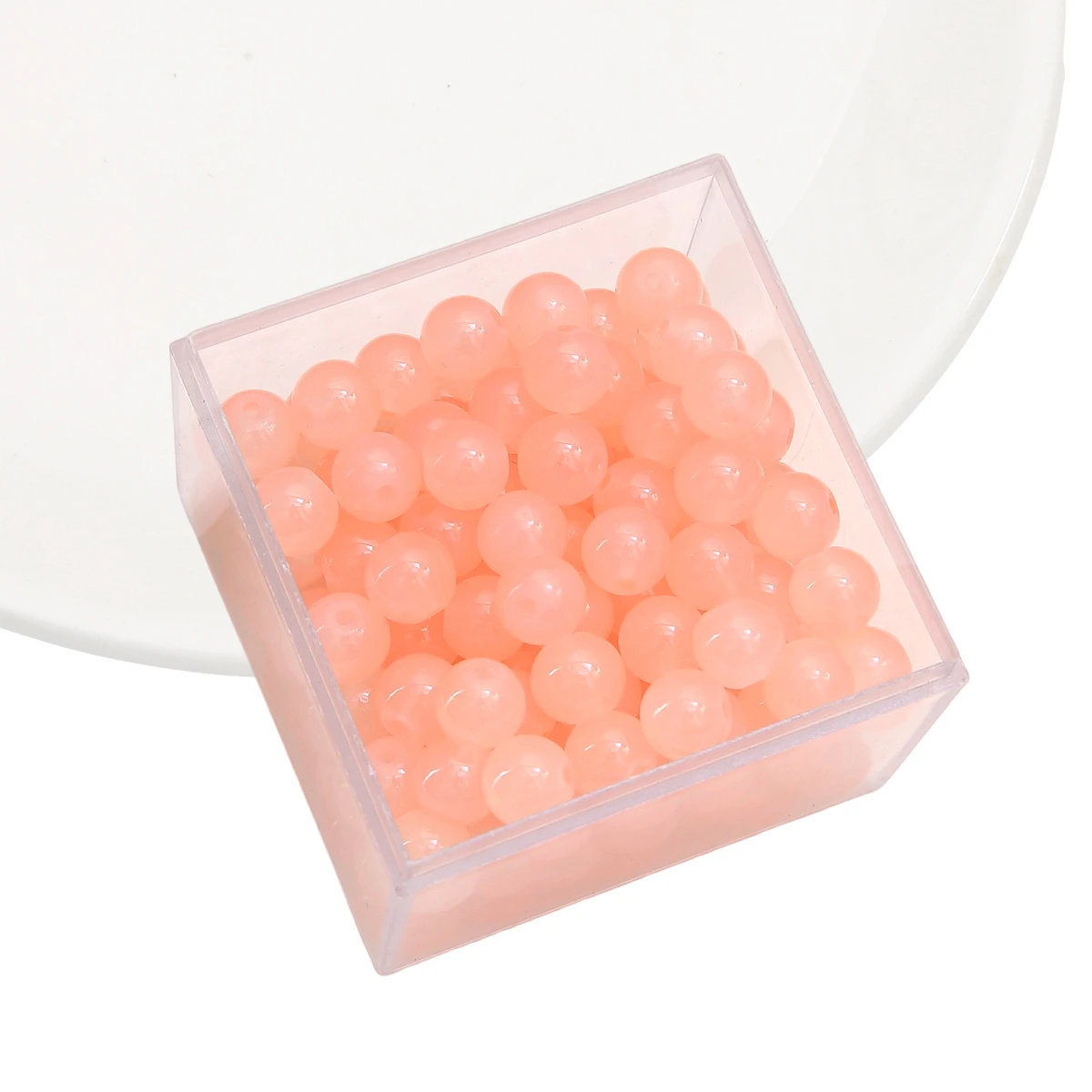 50-Piece Set of Vibrant Glass Imitation Jade Beads for Handmade Jewelry Crafting