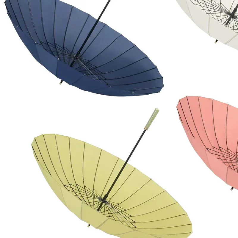 24 Bone Long Handle Umbrella, Automatic Open Golf Umbrella, Reinforced Windproof Umbrella, Unisex Umbrella