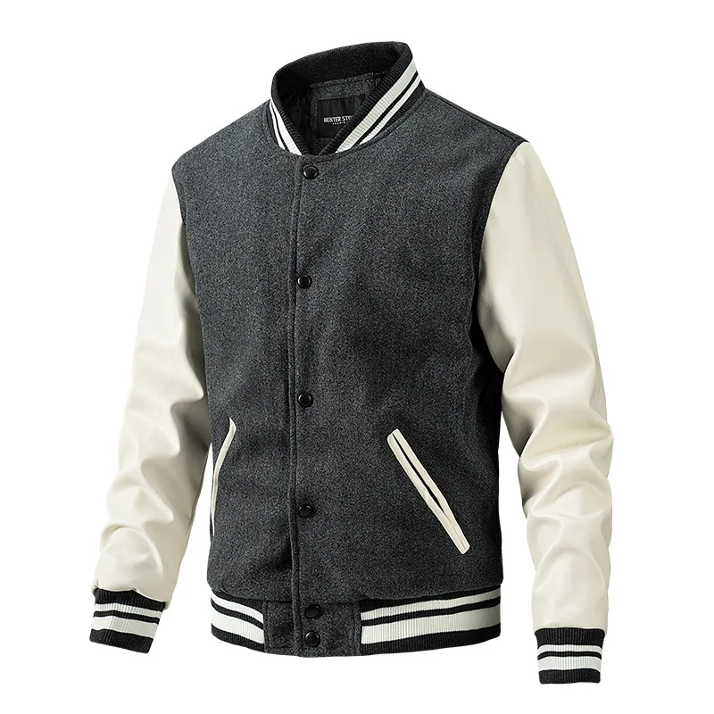 Mens Varsity Letterman Jacket All Wool Winter Baseball College