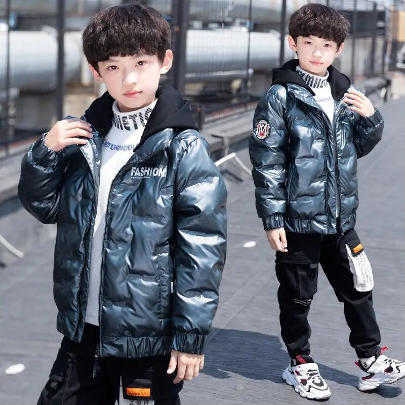 

Boys' Autumn Winter Down Cotton Coat new mid to big Boys boutique kids clothing thickened warm jacket clothes Long sleeve Coat