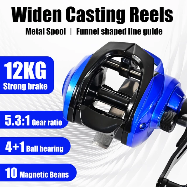 12KG Max Drag Baitcasting Reel 5.5:1 Gear Ratio Fishing Wheel Sea/ Boat  Fishing Highly Sensitive Unloading System Baitcast Reels - AliExpress