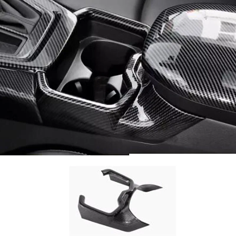 

Для Toyota RAV4 RAV 4 2019-2021 2022 2023 аксессуары для салона автомобиля из углеродного волокна крышка для чашки воды отделка держатель для напитков наклейка