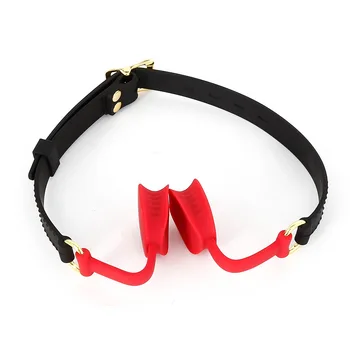 New Silicone Gag Ball BDSM Bondage Restraints Open Mouth Breathable Sex Ball Harness Strap Gag Sex Toy For Couples Women Men 5