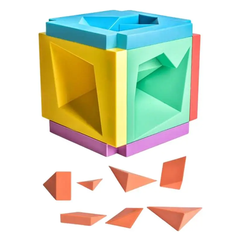 

3D Tangram, 3D стереонаушники, игрушки, многокультурный малыш, Обучающие игрушки, Дошкольный пазл для детей, мальчиков и девочек