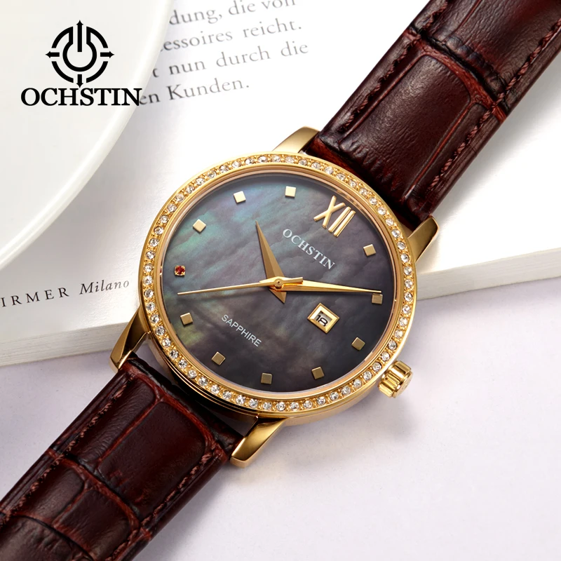 OCHSTIN2024 new simple and comfortable urban beauty series automatic quartz movement waterproof wristwatch ladies quartz watches