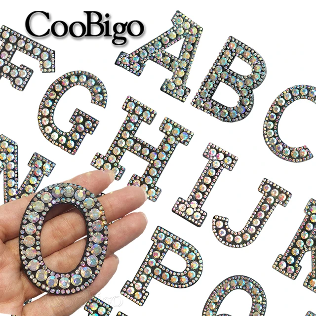 2 AB Rhinestone Iron on Letters Iron on Numbers -   Rhinestone  alphabet, Iron on letters, Online gift store