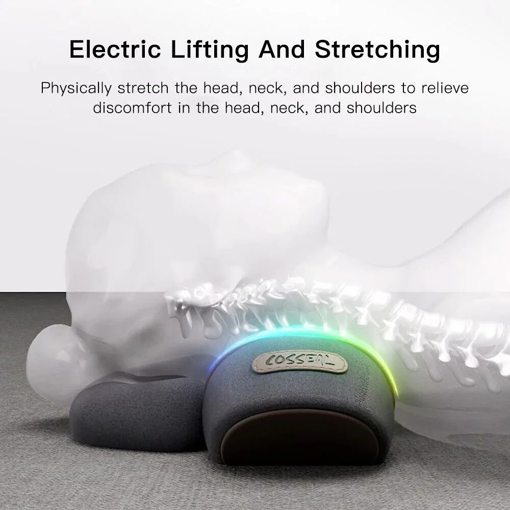 Electric Massager Cervical Pillow Hot Compress Vibration Massage Neck Traction Relax Sleeping Memory Foam Pillow Spine Support 4