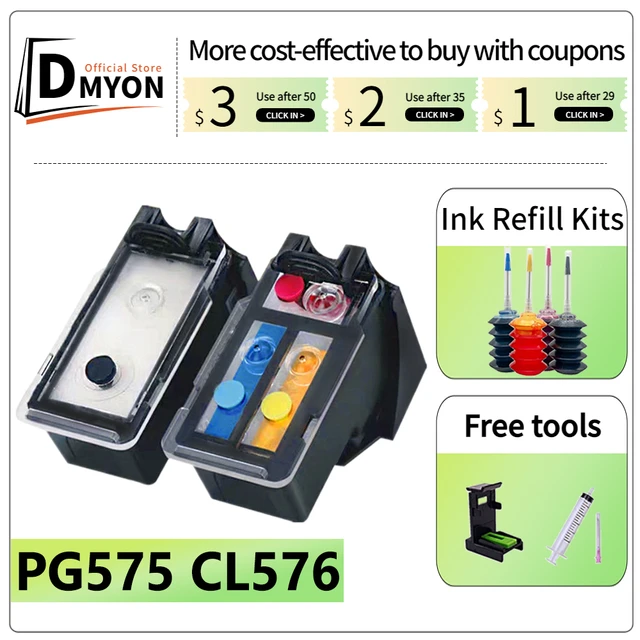 pg575 cl576 Remanufactured Replacement Ink Cartridge PG-575 for canon  printer pixma cartridge TS3550i TS3551i TR4750i TR4751i - AliExpress