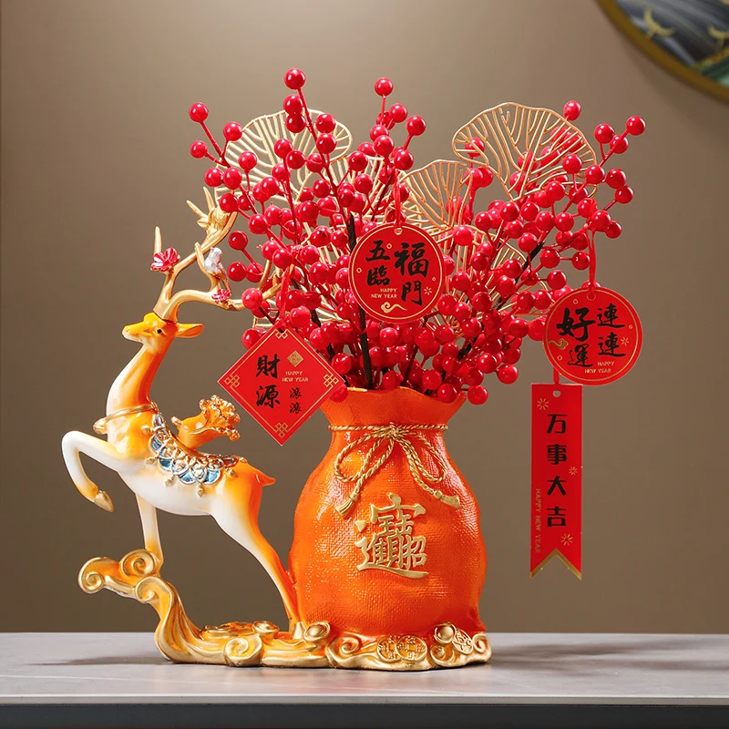 

Creative Rich Fruit Deer Decoration Living Room Porch Modern Simple Household Resin Desktop Decoration High-grade Moving Gifts