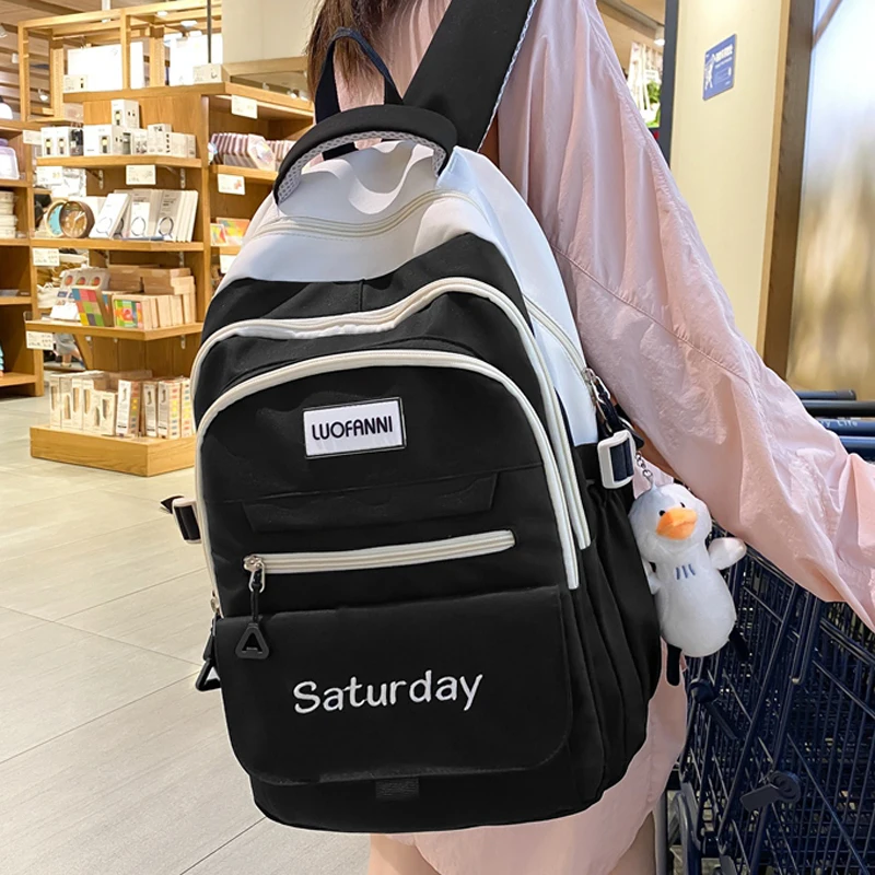 

Женский водонепроницаемый рюкзак с несколькими карманами, школьная сумка для девочек-подростков, студенческий портфель, милый дорожный ранец