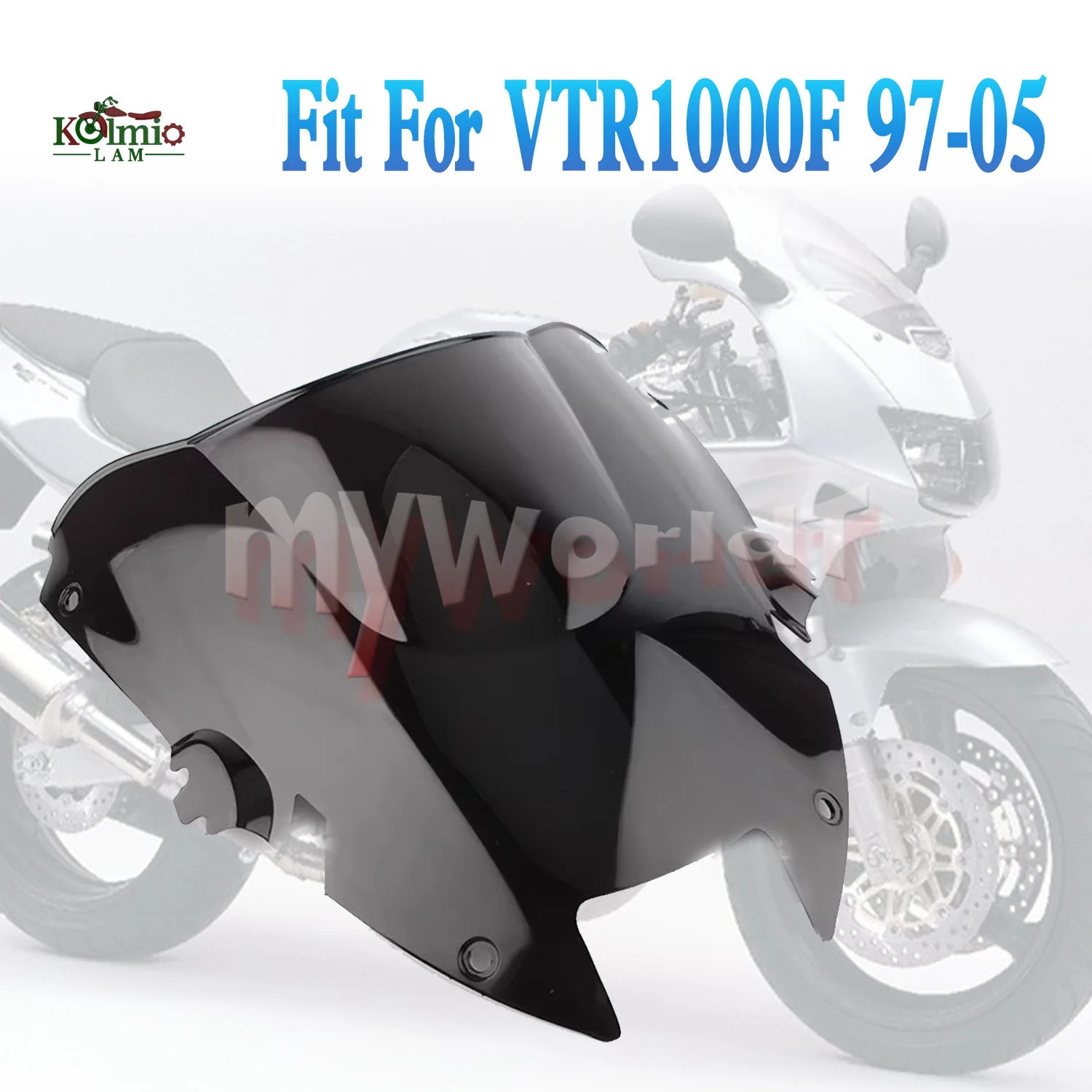 Misura Per 1997 - 2005 Honda Vtr 1000 F Superhawk Fire Storm Parabrezza Moto Parabrezza Vtr1000F