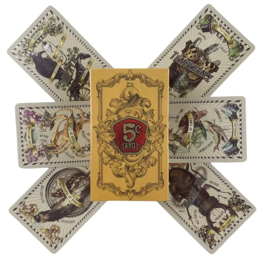 

5 Cent Tarot Of The Abyss Cards Deck Oracle English Visions Divination Edition Borad Playing Games