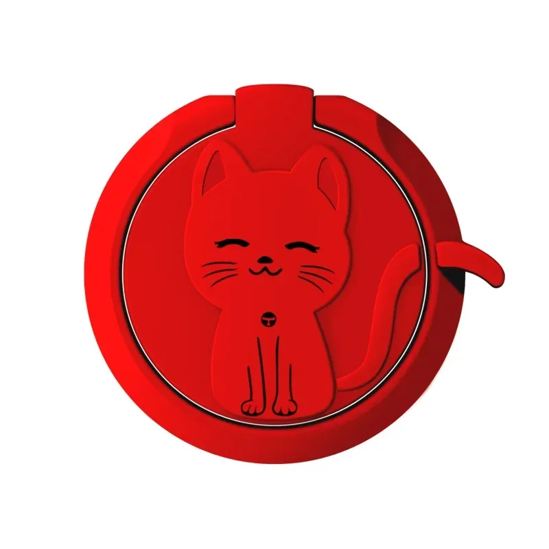 Adorable Cartoon Cat Phone Ring Holder and Stand - Cute Mobile Accessory