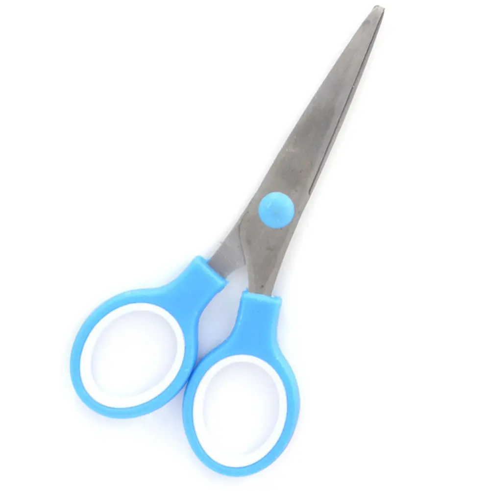 6Pcs 학생 가위 DIY 공예 스크랩북 인사말 카드 문구 가위를위한 작은 안전 가장자리 플라스틱 가위