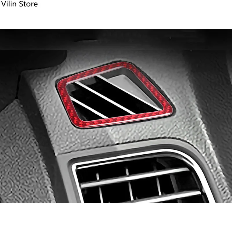 

Red Carbon Fiber Stickers Air Outlet Air Conditioner Vents Modification Cover Trim Strip For Ford Explorer Car Inner Accessories
