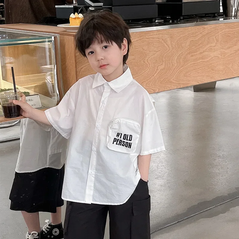 Summer Children's Short Sleeve Comfortable Shirt Trendy Baby Clothing Boys Girls Tops Fashionable Kids' Wear