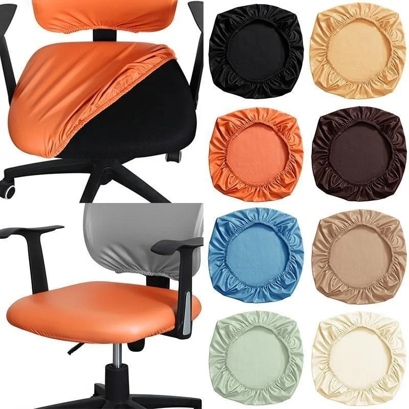 Elegant Elastic PU Leather Chair Seat Cover Protector