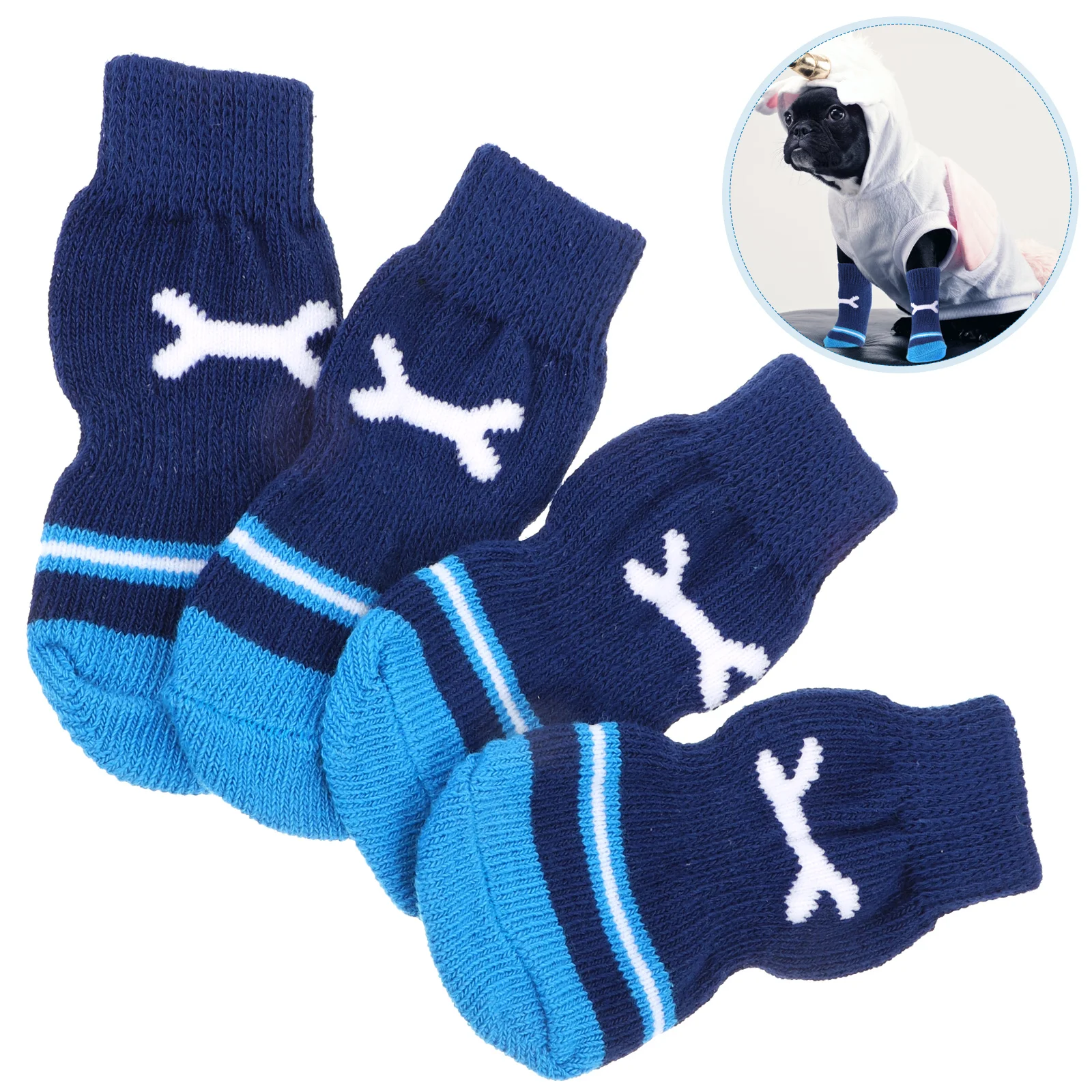

2 Pairs of Outdoor Pet Socks Breathable Dog Socks Dog Paw Protectors Puppy Supply L Size
