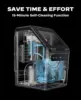 Nugget Ice Makers Countertop - 44lbs per Day Ice Machine with Self-Cleaning, Timer Pebble Ice Maker with Soft Chewable Ice, One- 2