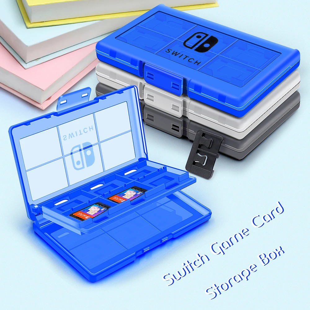 NS Switch Oled Anti-drop 12 In 1 Game Card Storage Case ABS Hard Shell Cover Box for Nintendo Switch Nintendoswitch Accessories