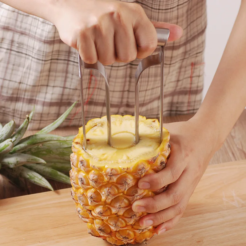 High Quality Kitchen Fruit Gadgets Stainless Steel Pineapple Corer Knife Eye Peeler Slicer Corer Peeling Pineapple Knife Cutter