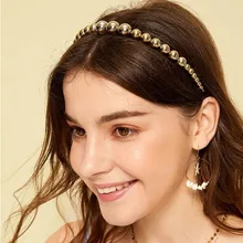 

Retro Style Head Band Nice Gift Alloy Full Pearls 1Pcs Lady Ornament Fashion Hair Accessories 2 Colors 2022 New