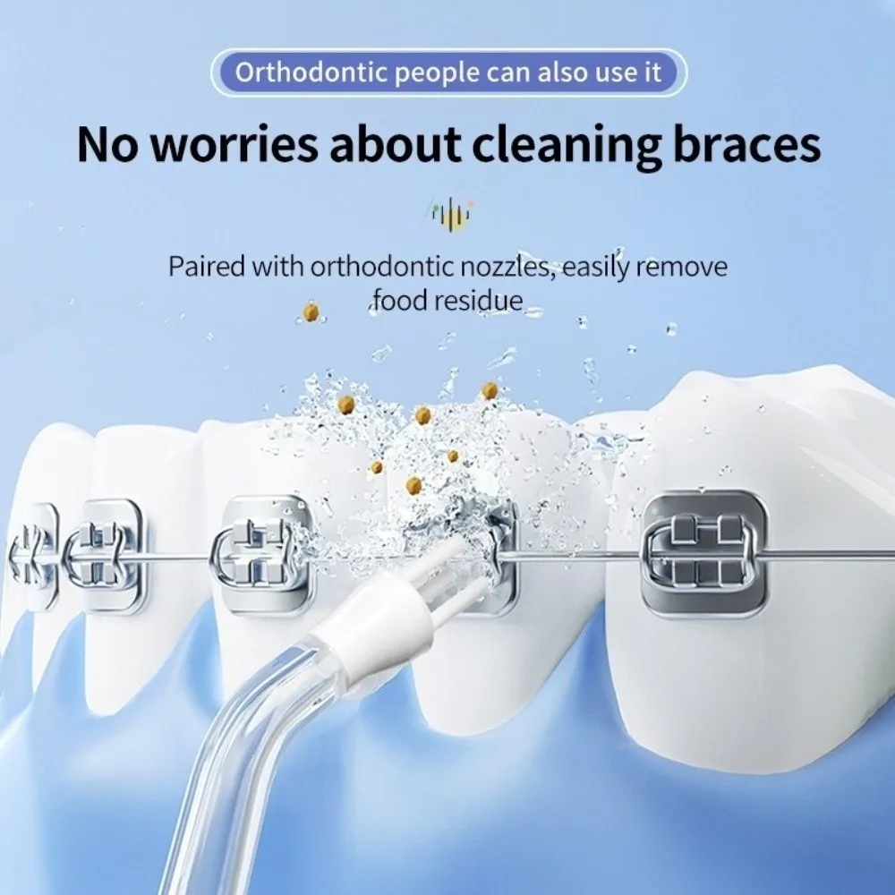 USB Rechargeable Oral Irrigator Foldable Structure Pulse Technology Dental Water Jet 4 Nozzles Smart Electric Water Flosser