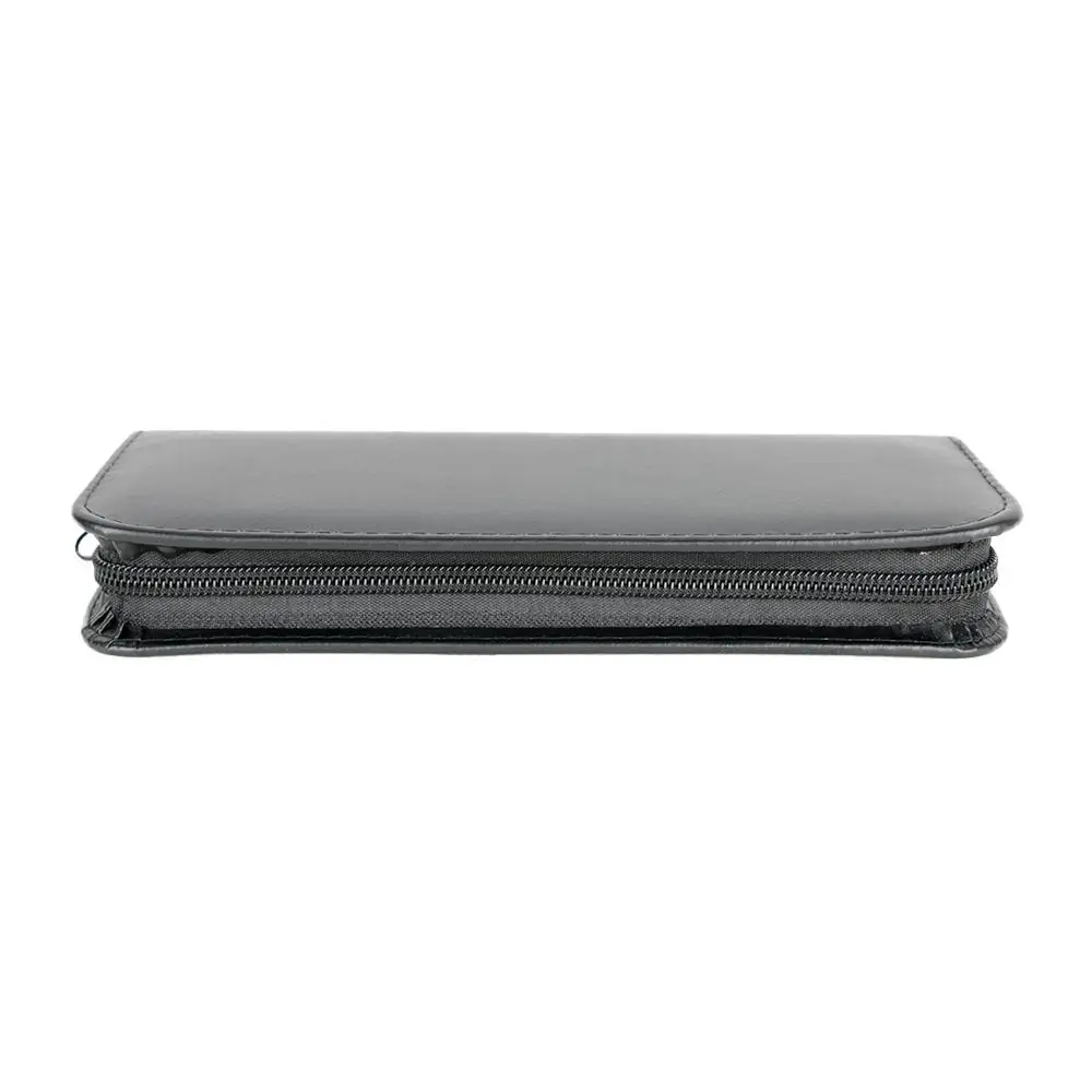 Storage Bag Hairdressing Tool Bags Black PU Leather Professional Hair Cutting Scissors Tool Bags Barber Shear Storage Pouch