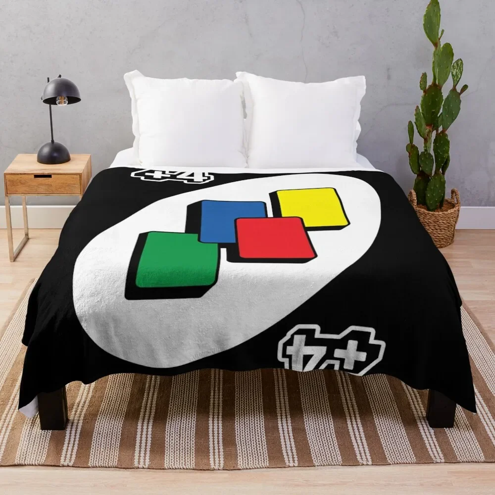 

UNO Plus 4 Throw Blanket Cute Plaid anime Blankets