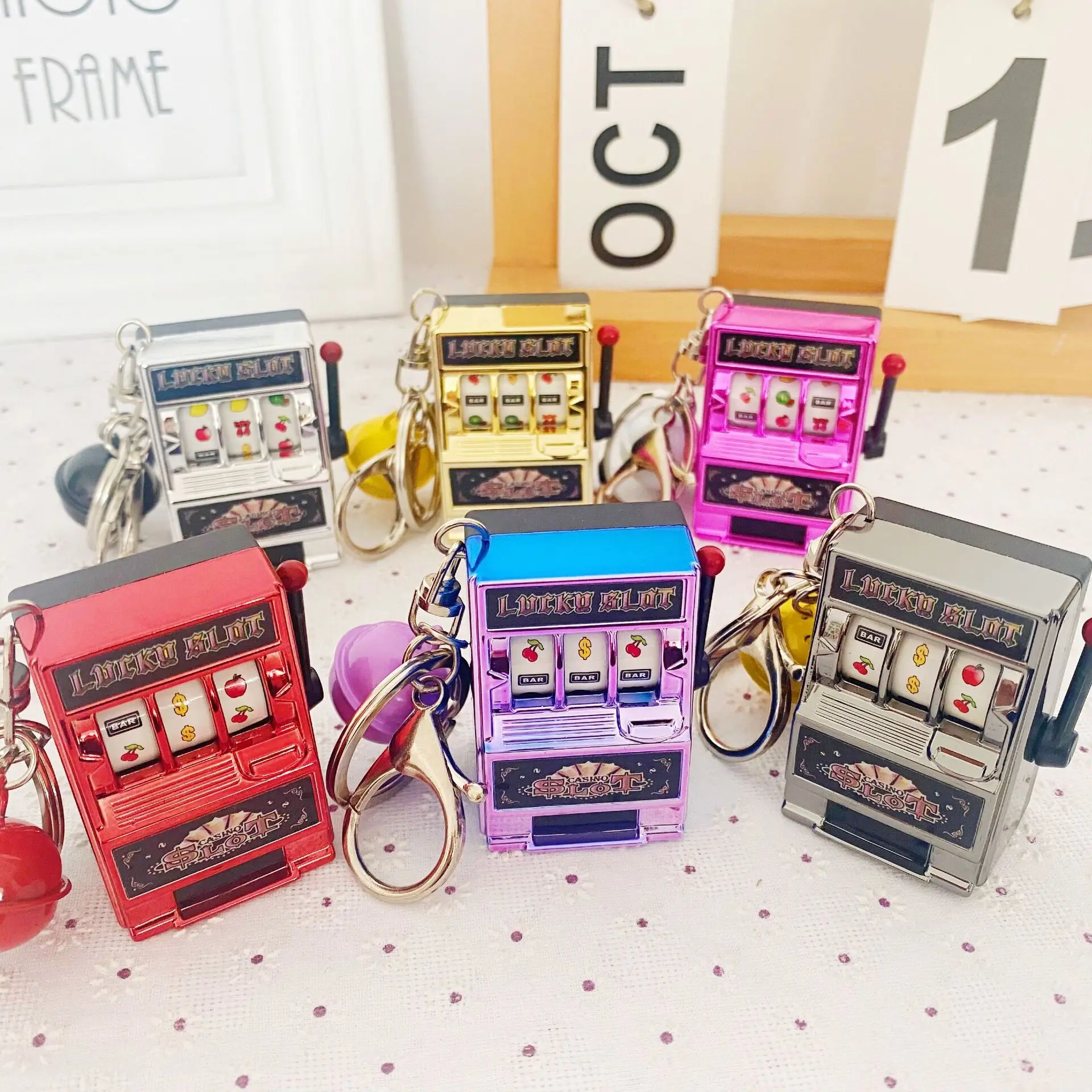 Mini Gambling Slot Machine Key Chains Pocket Fruit Lucky Jackpot Gadget  Antistress Toys Funny Games Keychain - AliExpress