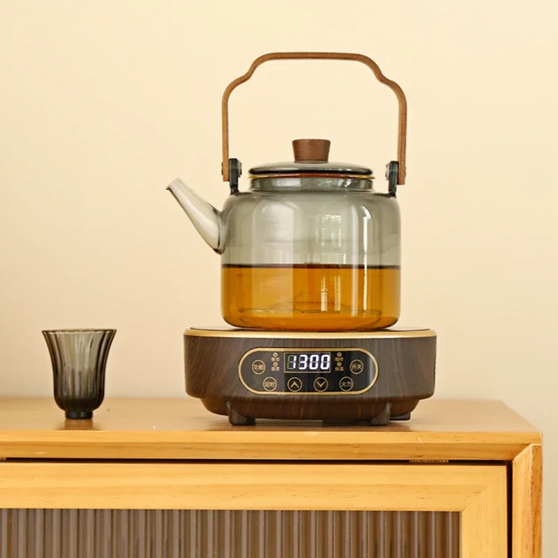 Electric Ceramic Tea Stove Small Household Glass Pot Tea Maker Boiling Water and Light Stove Non Electromagnetic