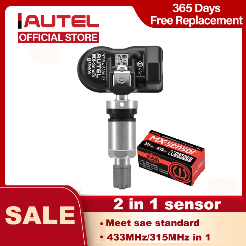 AUTEL Tire Pressure Monitor Tester Programmer, Sensor MX, 433, 315, TPMS, Mx Sensor Scan