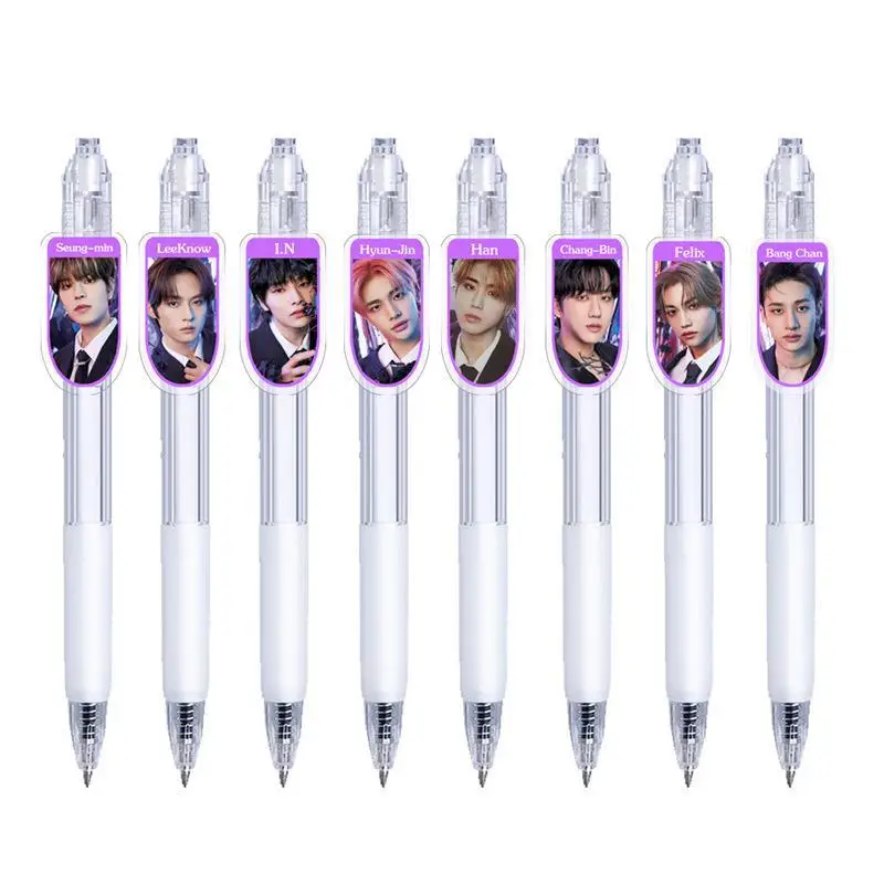 

Kpop Idol Шариковая ручка для мальчиков со звездами фигурой HyunJin Felix Chan Woojin Changbin Jeongin Jisung Minho фоторучка Студенческая ручка подарок