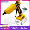 Upgraded 100W Cordless Glue Gun for Dewalt 20V Battery,  Digital Temperature Adjustable Full Size Heavy Duty with 10 Glue Sticks 1