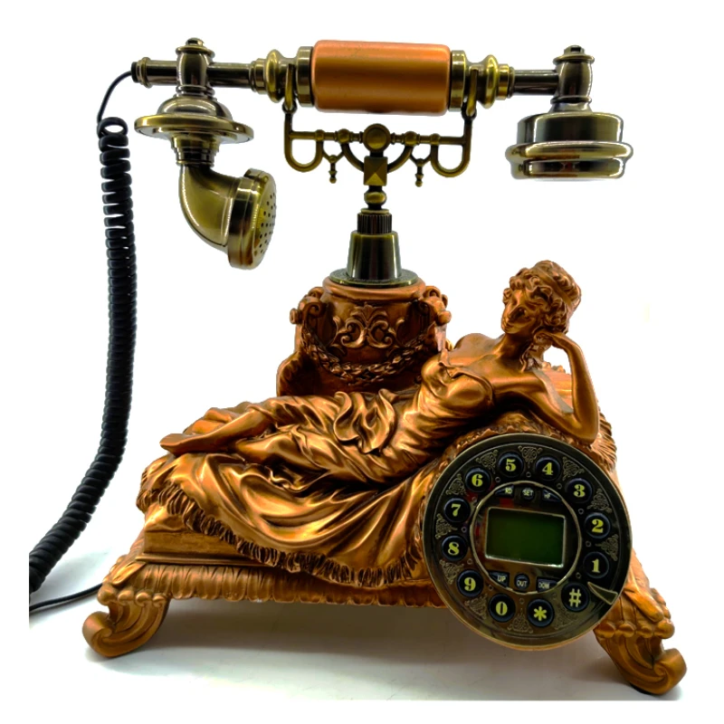 

Manufacturer wholesale direct sale antique decorative wired rotary dial old style telephone